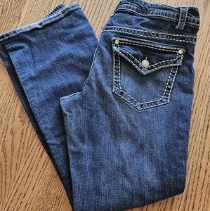 Paisley Sky Women's Blue Jeans Size 14 With Stretch. Bootcut